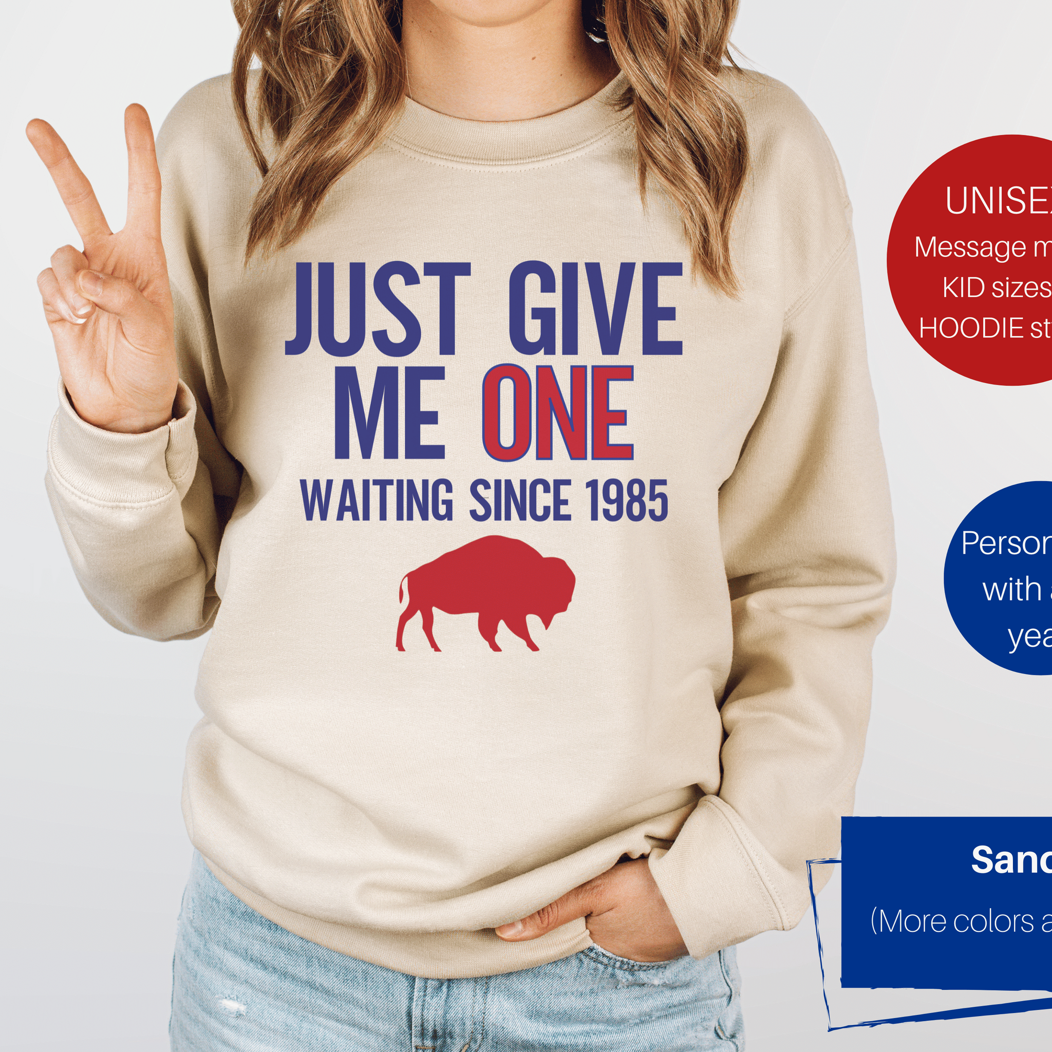 Just Give Me One Personalized Buffalo Shirt (Contact Me for Additional Sizes and Styles)