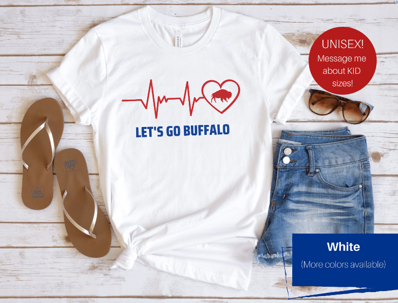 Buffalo Heartbeat Shirt (Contact Me for Additional Sizes and Styles)