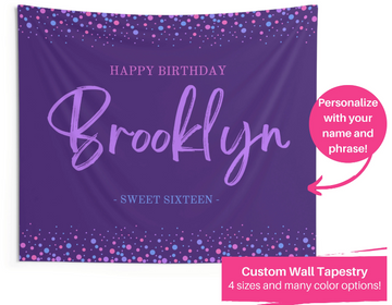 Birthday Backdrop | Birthday Banner | Birthday Tapestry | Birthday Decorations | Custom Birthday Backdrop