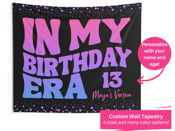 In My Birthday Era Backdrop | Birthday Era Tapestry| Birthday Era Banner | In My Birthday Era Decorations | Birthday Party Decorations | Girls Birthday Party