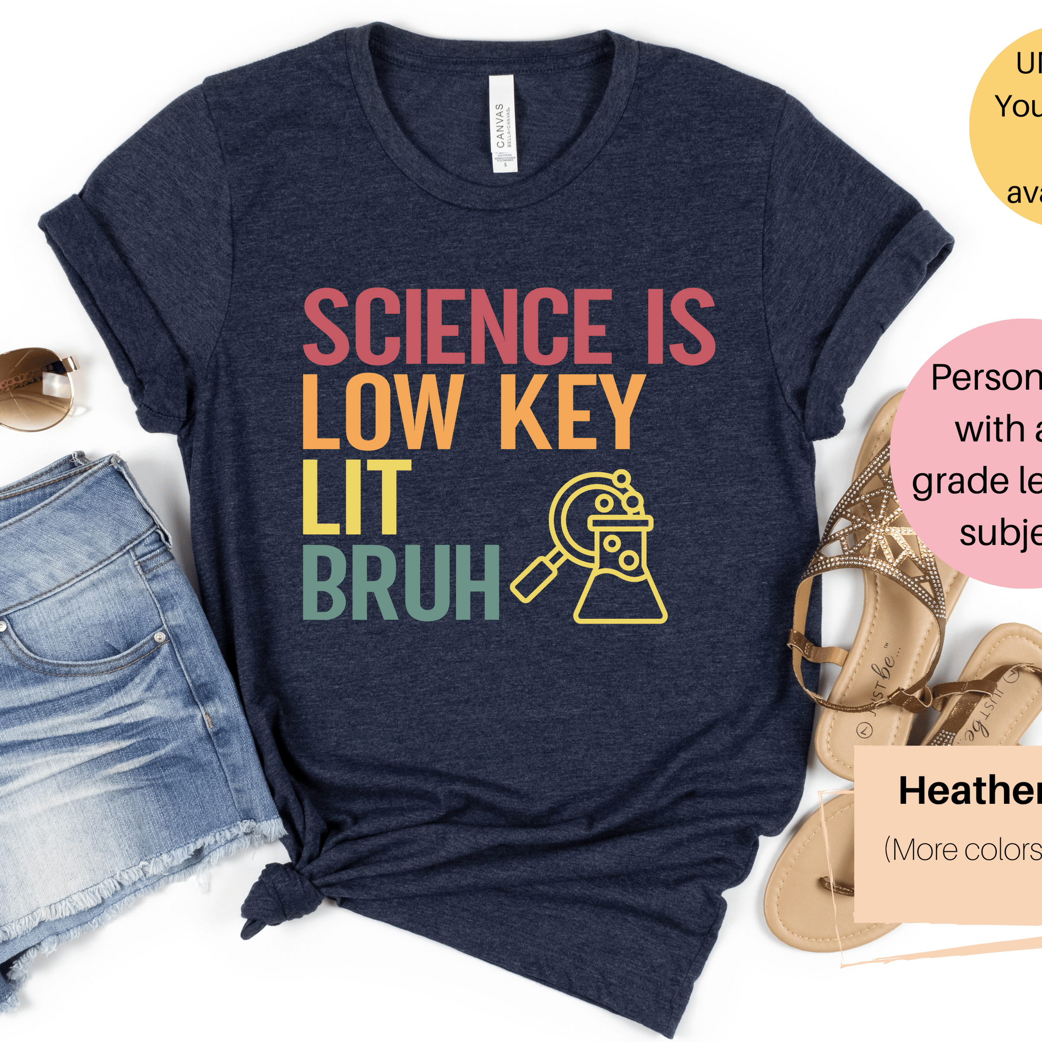 Custom Subject Teacher Shirt | Funny Teacher Shirt | Science is Low Key Lit Bruh | Math is Low Key Lit Bruh | Reading is Low Key Lit Bruh | Social Studies is Low Key Lit Bruh | P.E. is Low Key Lit Bruh | Music is Low Key Lit Bruh | Art is Low Key Lit Bruh