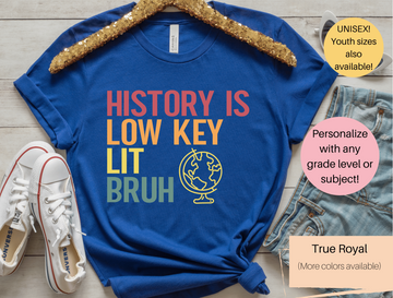 Custom Subject Teacher Shirt | Funny Teacher Shirt | Social Studies is Low Key Lit Bruh | Math is Low Key Lit Bruh | Reading is Low Key Lit Bruh | Science is Low Key Lit Bruh | P.E. is Low Key Lit Bruh | Music is Low Key Lit Bruh | Art is Low Key Lit Bruh